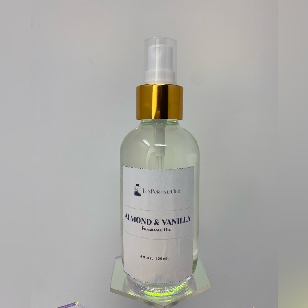 Almond & Vanilla Fragrance Oil, Natural Scent Blend - 4 Oz. (120 ML) Spray